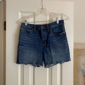 Madewell High Rose Denim Shorts